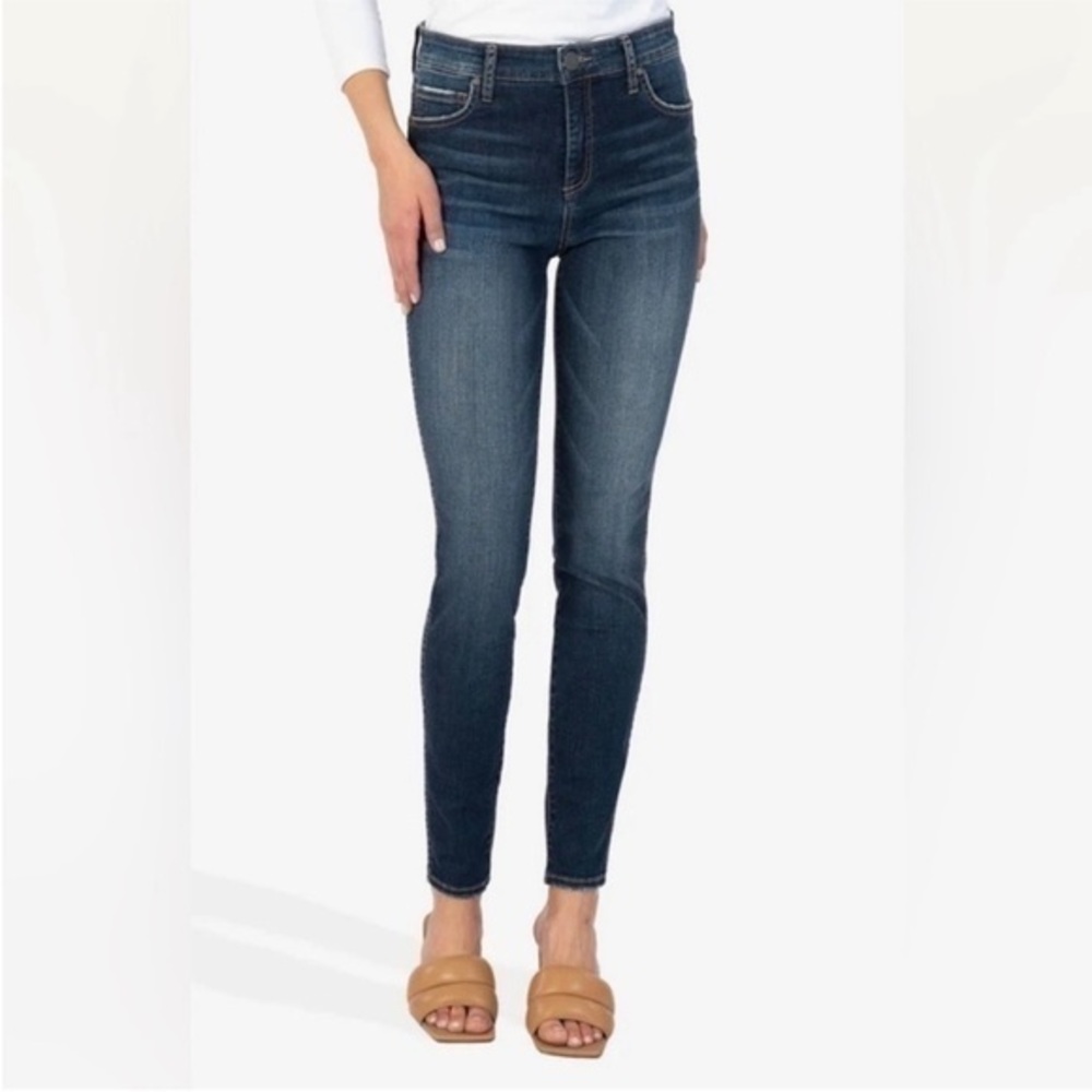 KUT High Rise Toothpick Skinny Blue Jeans Size 12